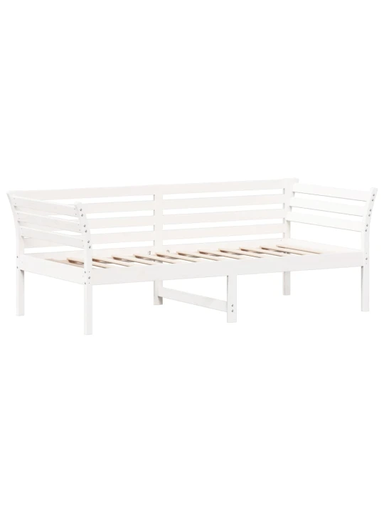 Válenda bez matrace bílá 75x190 cm masivní borovice