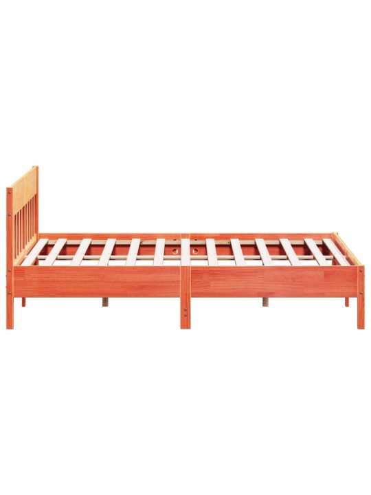 Postel bez matrace voskově hnědá 200 x 200 cm masivní borovice