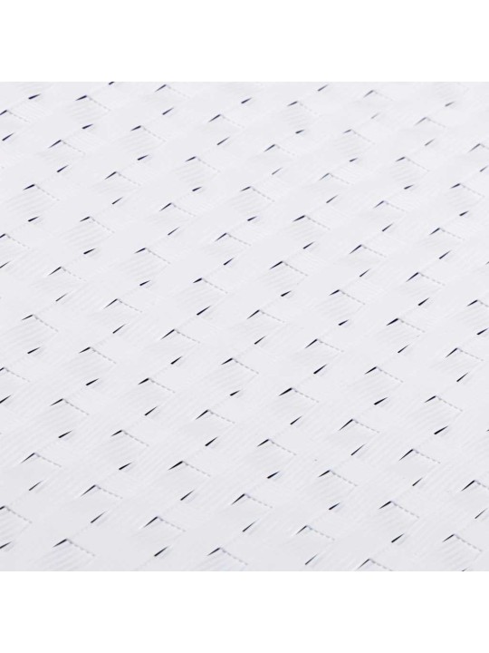 Balkonová zástěna bílá 400 x 80 cm polyratan