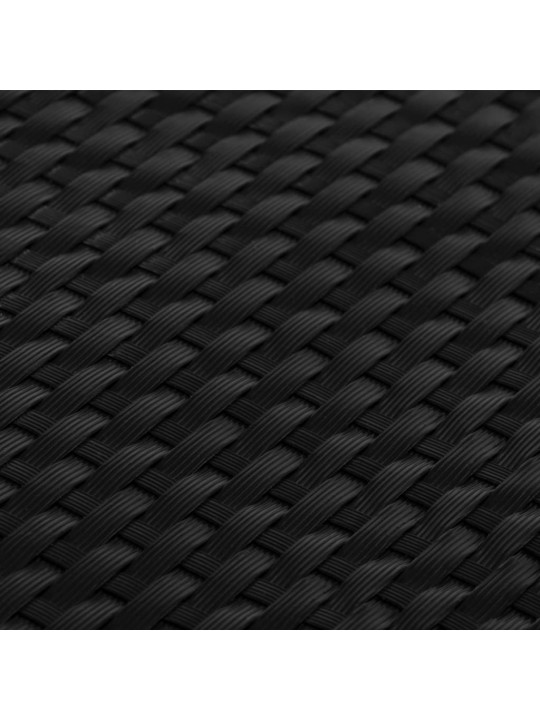 Balkonová zástěna černá 300 x 90 cm polyratan
