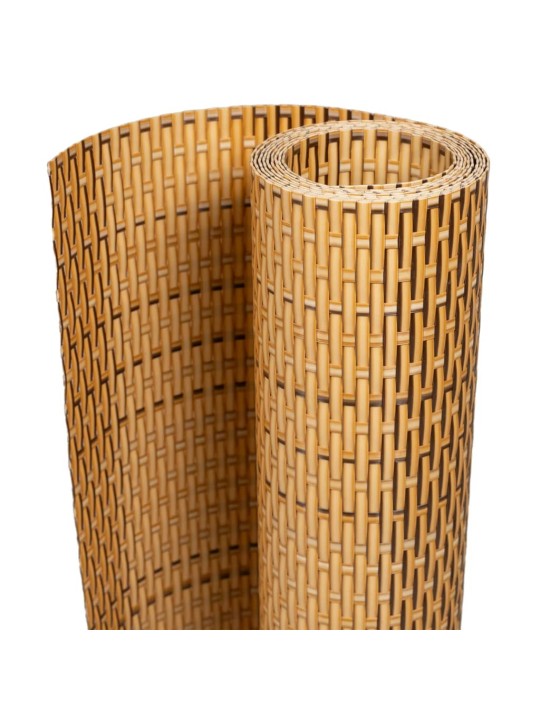 Balkonové zástěny 5 ks světle hnědé 255 x 19 cm polyratan