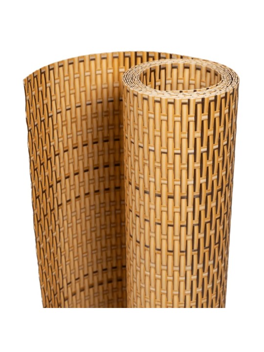 Balkonové zástěny 10 ks světle hnědé 255 x 19 cm polyratan