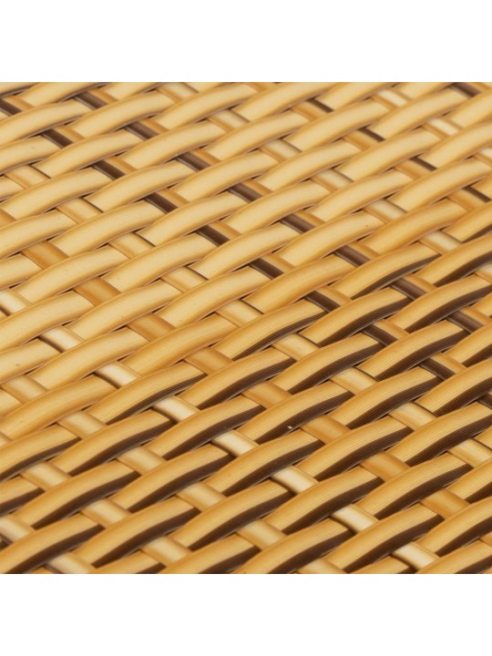 Balkonové zástěny 10 ks světle hnědé 255 x 19 cm polyratan