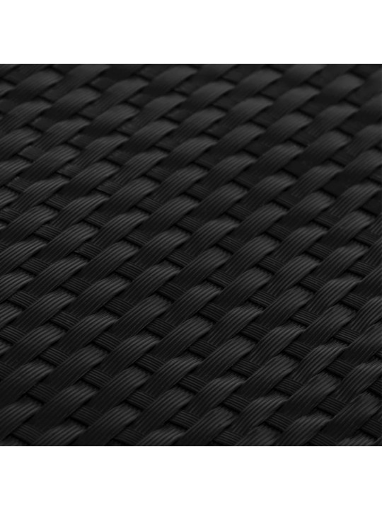 Balkonové zástěny 10 ks černé 255 x 19 cm polyratan