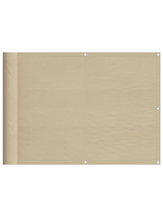 Balkonová zástěna béžová 75 x 1 000 cm 100% polyester oxford