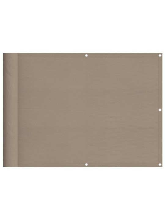 Balkonová zástěna taupe 75 x 1 000 cm 100% polyester oxford