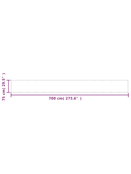 Balkonová zástěna tmavě zelená 75x700 cm 100% polyester oxford