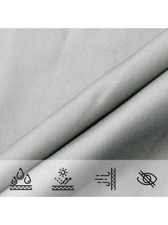 Stínicí plachta světle šedá 2 x 2 m 100% polyester oxford