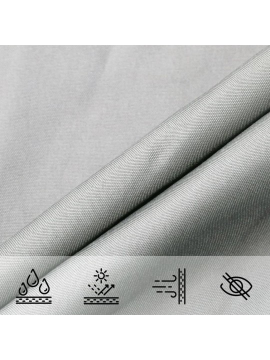 Stínicí plachta světle šedá 3 x 3 m 100% polyester oxford