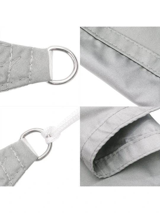 Stínicí plachta světle šedá 4 x 4 m 100% polyester oxford