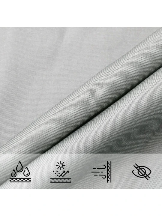 Stínicí plachta světle šedá 4 x 4 m 100% polyester oxford