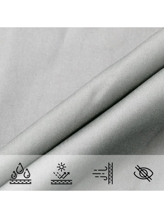 Stínicí plachta světle šedá 5 x 5 m 100% polyester oxford