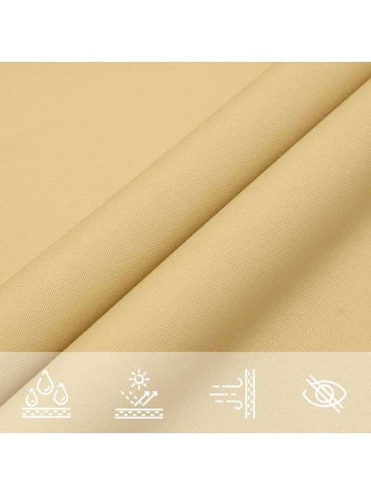 Stínicí plachta písková 3,6 x 3,6 m 100% polyester oxford