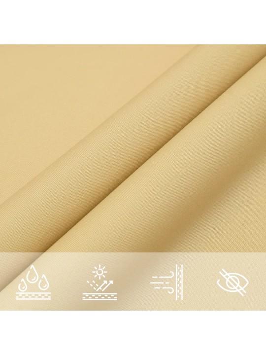 Stínicí plachta písková 5 x 5 m 100% polyester oxford