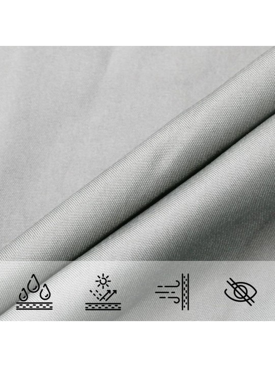 Stínicí plachta světle šedá 2 x 2 x 2 m 100% polyester oxford