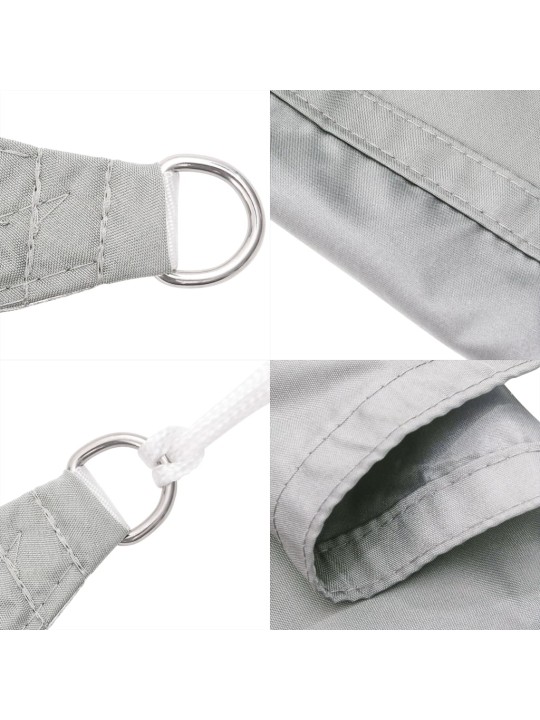 Stínicí plachta světle šedá 2,5x2,5x3,5 m 100% polyester oxford