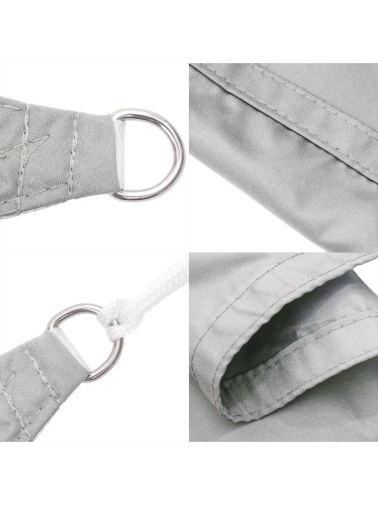 Stínicí plachta světle šedá 3 x 3 x 3 m 100% polyester oxford