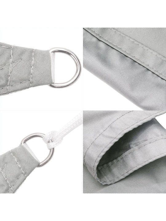 Stínicí plachta světle šedá 3 x 4 x 4 m 100% polyester oxford