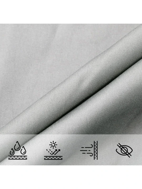 Stínicí plachta světle šedá 3,5x3,5x4,9 m 100% polyester oxford
