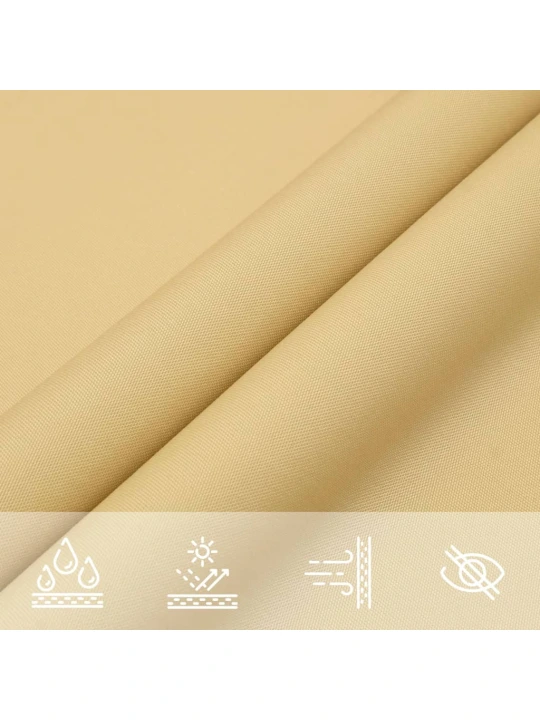 Stínicí plachta písková 7 x 5 x 5 m 100% polyester oxford