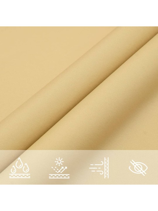 Stínicí plachta písková 3,6 x 3,6 x 3,6 m 100% polyester oxford