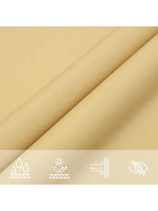 Stínicí plachta písková 3 x 4 x 5 m 100% polyester oxford