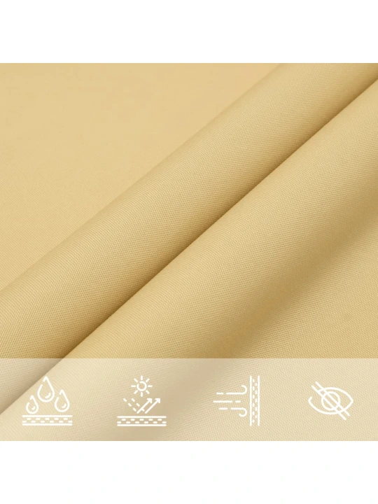 Stínicí plachta písková 4 x 5 x 6,4 m 100% polyester oxford
