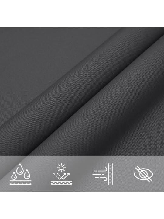 Stínicí plachta antracitová 2 x 2 x 2 m 100% polyester oxford