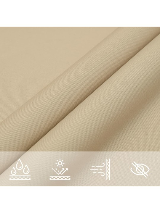 Stínicí plachta béžová 2 x 2 x 2 m 100% polyester oxford