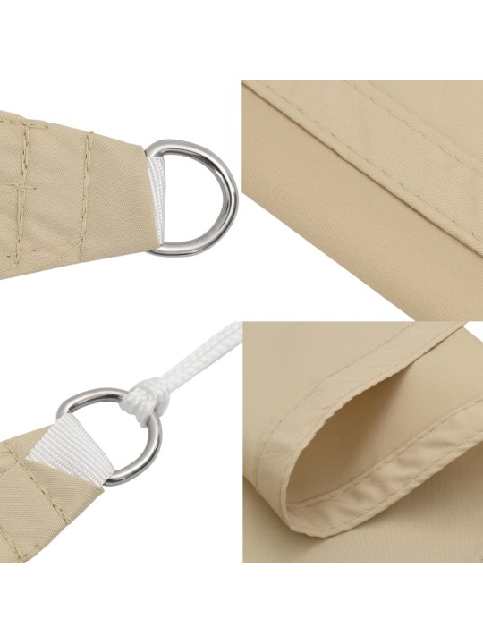 Stínicí plachta béžová 7 x 5 x 5 m 100% polyester oxford