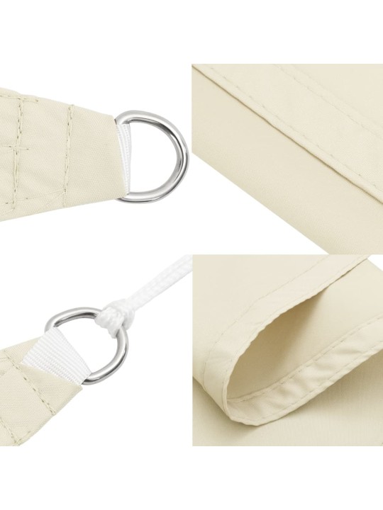 Stínicí plachta krémová 2 x 2 x 2 m 100% polyester oxford
