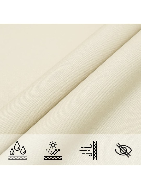 Stínicí plachta krémová 2 x 2 x 2 m 100% polyester oxford