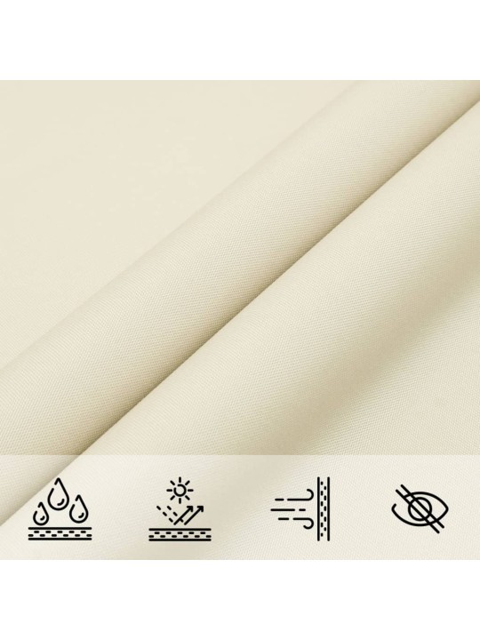 Stínicí plachta krémová 7 x 5 x 5 m 100% polyester oxford