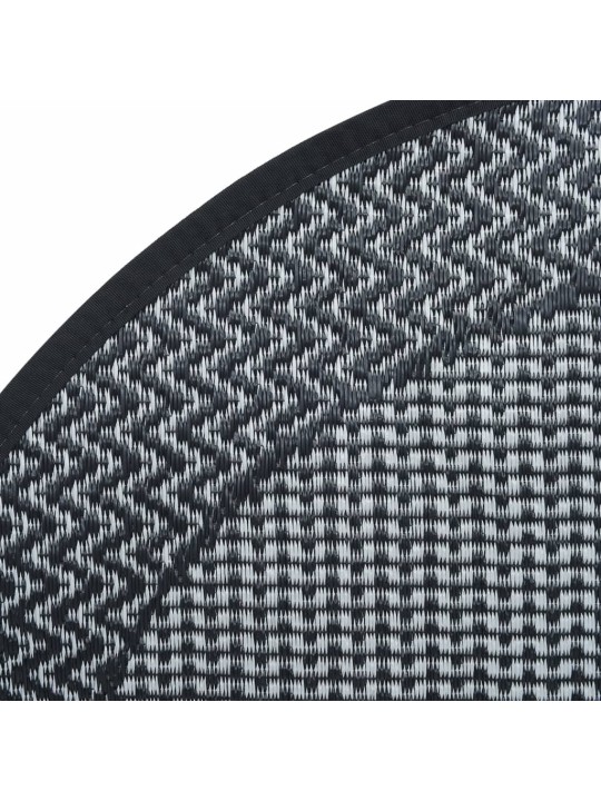 Venkovní koberec ARAKIL šedý Ø 120 cm PP
