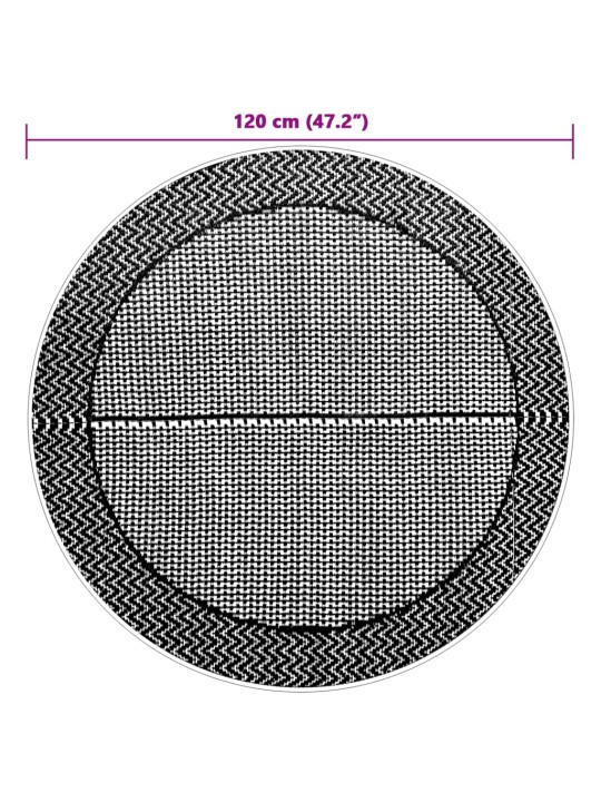 Venkovní koberec ARAKIL šedý Ø 120 cm PP