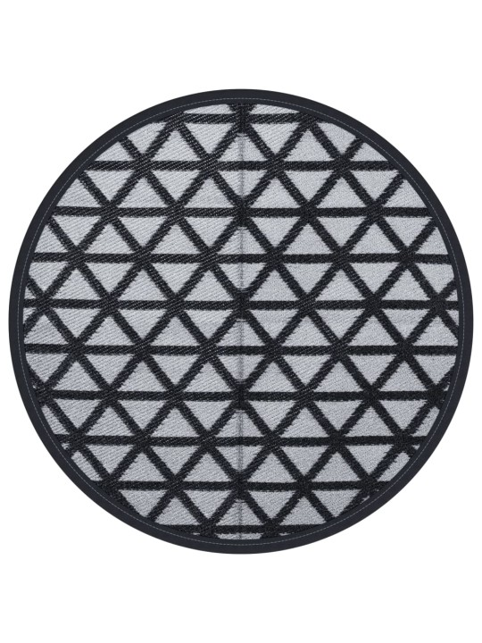 Venkovní koberec ARAKIL černý Ø 120 cm PP