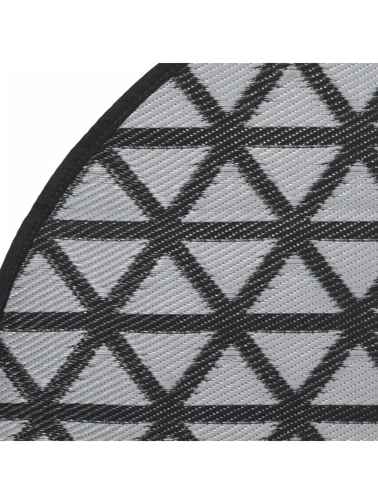 Venkovní koberec ARAKIL černý Ø 120 cm PP