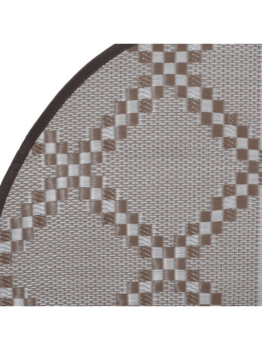 Venkovní koberec ARAKIL hnědý Ø 120 cm PP