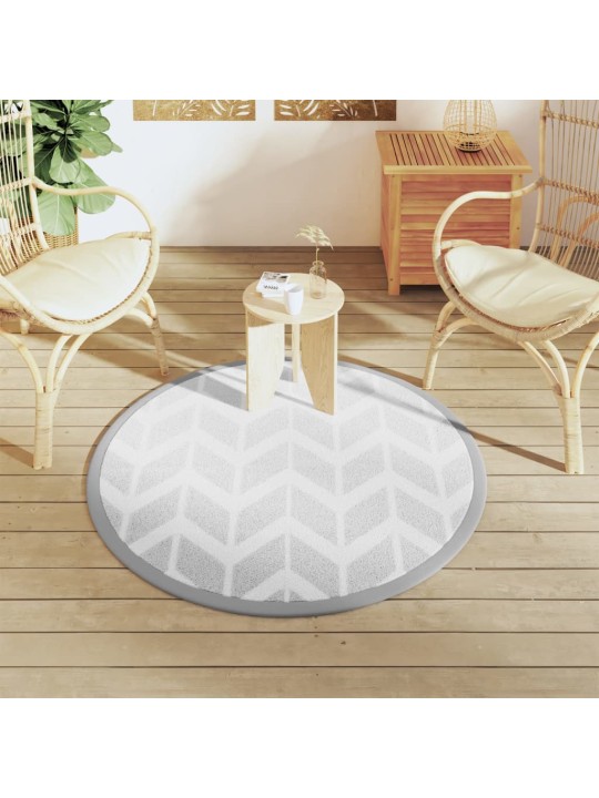 Venkovní koberec ARAKIL šedý Ø 120 cm PP