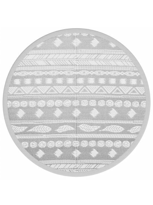 Venkovní koberec ARAKIL šedý Ø 120 cm PP