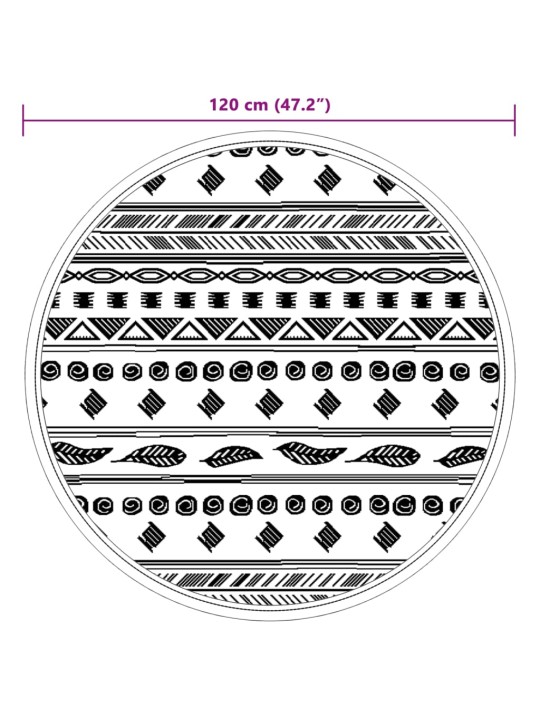 Venkovní koberec ARAKIL šedý Ø 120 cm PP