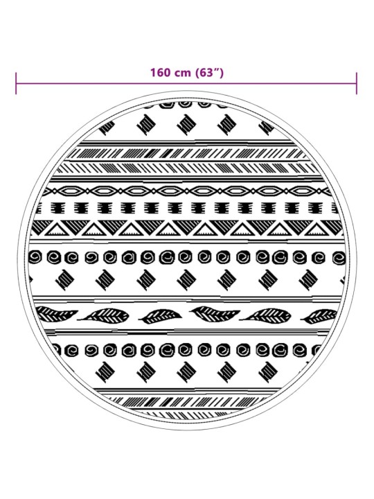 Venkovní koberec ARAKIL šedý Ø 160 cm PP