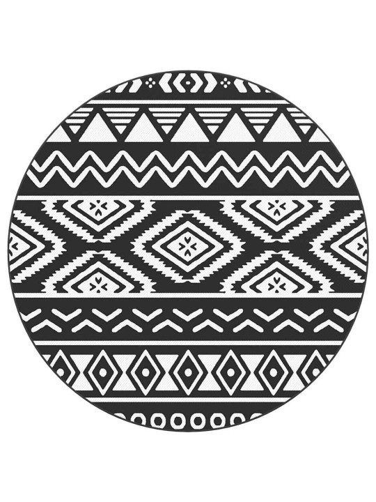 Venkovní koberec arakil černý ø 120 cm pp