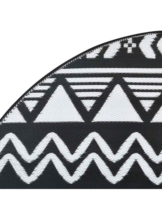 Venkovní koberec arakil černý ø 120 cm pp
