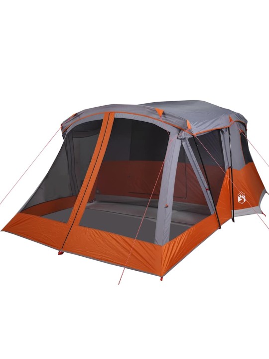 Kempingový stan s verandou pro 4 osoby oranžový nepromokavý