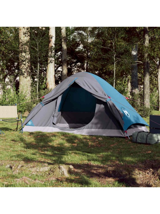 Kempingový stan kopule pro 2 osoby modrý nepromokavý