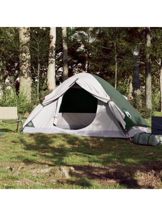 Kempingový stan kopule pro 4 osoby zelený nepromokavý