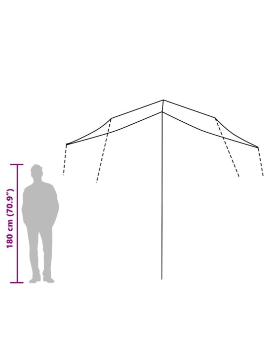 Kempingová plachta zelená 360 x 294 cm nepromokavá
