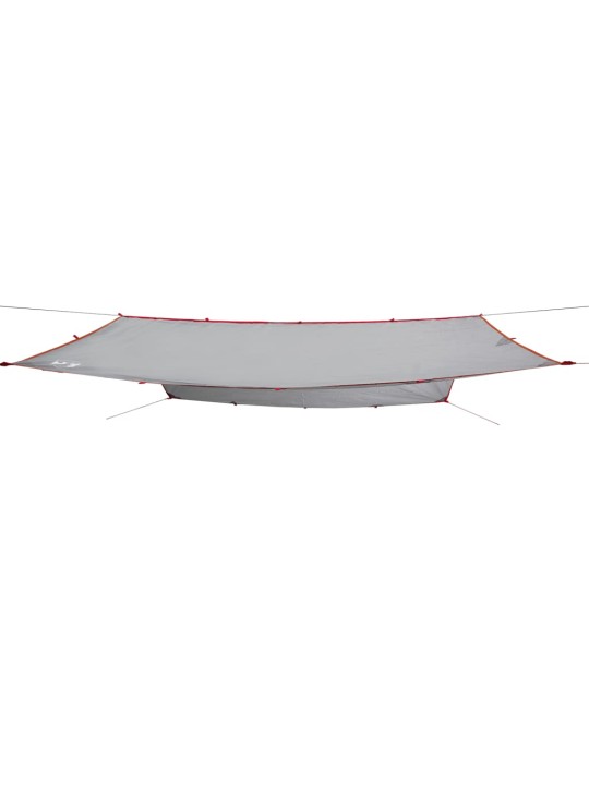 Kempingová plachta šedá a oranžová 360 x 294 cm nepromokavá