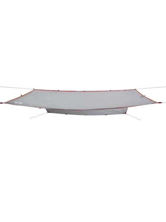 Kempingová plachta šedá a oranžová 500 x 294 cm nepromokavá